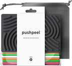 Pushpeel Sensory Activity Board: Silicone Fidget Toy for Calming, Stress, Anxiety, ADHD & Autism | Silent, No Mess | Kids 3+ & Adults | Includes Portable Travel Bag & 11 Strings (Granite)