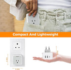 TESSAN All European UK Travel Plug Adapter Kit, International Detachable with 3 Outlet 3 USB(1 USB C), Type C/G/E/F/M EU Power Adaptor, US to Europe Greece Italy South Africa Spain Ireland