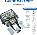 XCU Clear Bag for Stadium Events 12x6x12 Large Clear Tote Bag Transparent Lunch Bag Adjustable Straps for Concert Sports Work