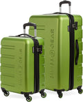 SwissGear 7366 Signature Hardside Expandable Luggage with Spinner Wheels, TSA Lock, Cup-Holder, Green, 2-Piece Set (19/27)