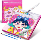 JoyCat Paint with Water Coloring Books for Toddlers, Watercolor Painting Sets for Kids Ages 3-5 4-8, Arts and Crafts Drawing Activities Toy Birthday Gifts for Boys Girls (Makeup & Manicures)