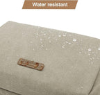 BAGSMART Toiletry Bag for Men, Canvas Travel Toiletry Organizer Dopp Kit Water-resistant Shaving Bag for Toiletries Accessories,Beige-Large