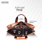 HAMMONDS FLYCATCHER Genuine Leather Laptop Bag for Men, Padded 15.6" Laptop Sleeve, Leather Messenger Bag for Men Briefcases