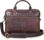 VALENCHI Leather Laptop Messenger Bag for Men