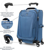 Travelpro Maxlite 5 Softside Expandable Luggage with 4 Spinner Wheels, Lightweight Suitcase, Men and Women, Ensign Blue, Carry-on 21-Inch