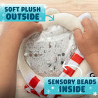 Chuckle & Roar Sensory Seek & Find Plush Polar Bear Game - 1 Plush & 20 Cards, Multicolor, Small - Toddler Airplane Travel Essential - Engaging Toddler Sensory Toys - Quiet Travel Toys for Plane & Car