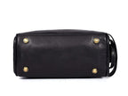 10" Premium Leather Toiletry Travel Pouch With Waterproof Lining | King-Size Handcrafted Vintage Dopp Kit By Aaron Leather Goods (Carob)