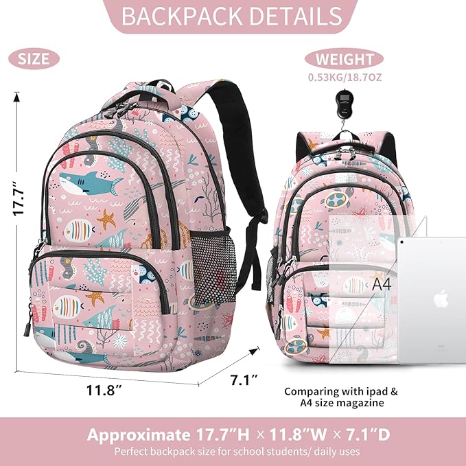 rickyh style School Backpack Travel Bag for Men & Women Lightweight College Back Pack with Laptop Compartmen