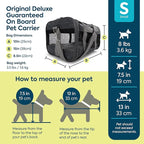 Sherpa Original Deluxe Travel Pet Carrier, Airline Approved & Guaranteed On Board - Charcoal Gray, Small