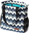 ESVAN Original Floral Tote Bag Large Shoulder Bag with Multi Pockets for Gym Travel Beach Daily Bags
