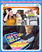 Gojmzo Busy Board Montessori Toys for Toddler Boy Birthday Gifts, Busy Book Sensory Toys for Toddlers, Learning Educational Toddler Travel Activities