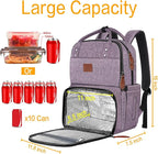 MATEIN Laptop Backpack with Lunch Box, Insulated Women Backpacks with Cooler Compartment, Fits 15.6 inch Laptop Water Resistent Tote Food Bag for College Beach Camping Picnics Hiking