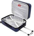 Wrangler Smart Spinner Hardside Luggage, 2 Piece Set, Navy Blue