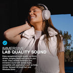 JLab JBuds Lux ANC, Over Ear Headphones, Active Noise Cancelling, Bluetooth, Mauve