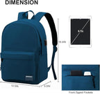 SUPACOOL Casual Laptop Backpack for Men and Women, Backpack for College, USB Charging Port, Lightweight Back Pack