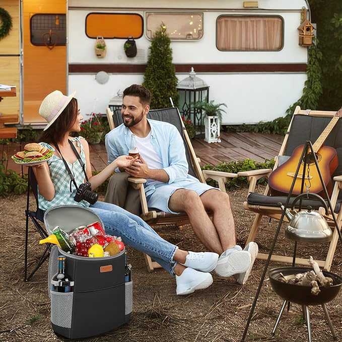 Camping Cooler Backpack 30 45 Cans, Soft Backpack Coolers Insulated Leak Proof Travel Cooler Bag Waterproof Lunch Picnic Beach Work Trip Thermal Bag Drink Beverage Beer Bag Cooler