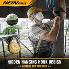 HEINPRO Battery Powered Fan Compatible with Dewalt 20V Max Battery with AC Adapter (No Battery) Up to 650CFM, Variable Speed, Low Noise 30dB, Portable Cordless Fan for Camping, Jobsite