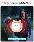 Personal Safety Alarm, VIGOROAD 2 Pack Loud 130dB Siren Emergency Panic Alarm with LED Light, Easy Pull Pin Keychain Self-Defense Security Alarm for Women, Seniors, Kids