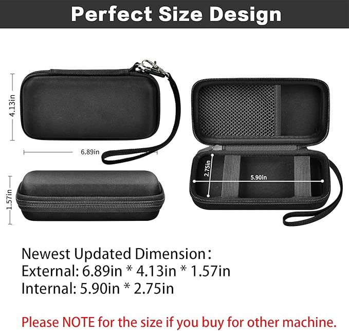 Case for Anker Magnetic Battery 10,000mAh Foldable Wireless Portable Charger, 633/622/621/321 5,000mAh Power Bank (MagGo) Holder, Storage for Baseus 6000mAh Cell Phone Power Delivery -Case Only-Black