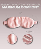 SUNDAYSILKS™ Exclusive Mulberry Silk Sleep Mask | Soft Eye Covers, Blackout Sleeping Mask for Women & Men | Silk Eye Mask for Sleep, Travel, and Relaxation | Antifaz para Dormir [Pink Quartz]
