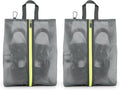 2 Pack Shoe Bags for Travel, Sneaker Bags, Waterproof Travel Shoe Bags with Zipper for Packing, Golf Shoe Dust Bags for Man and Women, Medium, Grey