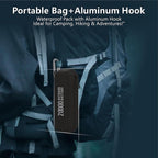 20,000mAh Rugged Power Bank with Fast Charge USB-C PD, IP68 Waterproof Shockproof, Includes 420lm Bright Camping Lantern, Tactical Outdoor Charger for Hiking Camping Survival Emergency（Grey）
