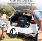 Anbte 3ft Folding Camping Table with Storage Net & Bag, 3 Adjustable Height Max 27.5" Outdoor Folding Table Lightweight, Portable Handle for Outdoor Indoor Camping Beach RV Picnic, Blooming Floral