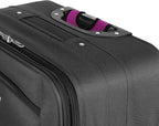 Cosmos 5 Pcs Neoprene Luggage Handle Wrap Soft Grip Handle Cover Luggage Identifier with Hollow Design for Push-Button Handle Trolley Handle and Travel Suitcase Trolley Case (Red Violet)