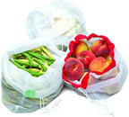 Joie Reusable Produce Bags 5pc Set, Sustainable, Nylon, Mesh, Machine Washable, Eco-Friendly, 5.5 x 6 inches