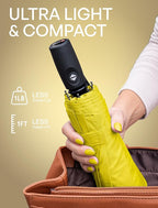 Repel Windproof Travel Umbrella - Compact & Withstands Winds up to 100MPH , Strongest Premium Auto Folding Umbrella for Rain and Sun - Durable, Light & Portable for Women & Men , Fits Backpack & Cars