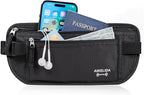 RFID Blocking Passport Holder - Money Belt & Travel Wallet, Travel Belt Bag Fanny Pack for Women Men