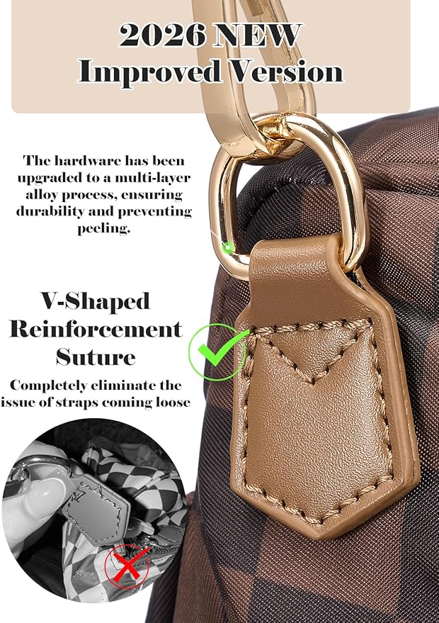 Black and White Checkered Crossbody Bag Bum Bag for Women,Spacious Checkered Purse Fanny Packs Belt Bag