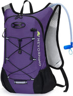 Lightweight Hydration Backpack, Running Backpack with 2L Water Bladder, Hydro Water Daypack for Cycling Hiking Rave for Men Women