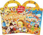 Walenced Reusable Sticker Book for Toddlers, Stickers for Kids, Toddler Sticker Book, Toddler Craft Activities, Toddler Travel Toys Boy Girl Birthday Gifts - Thanksgiving