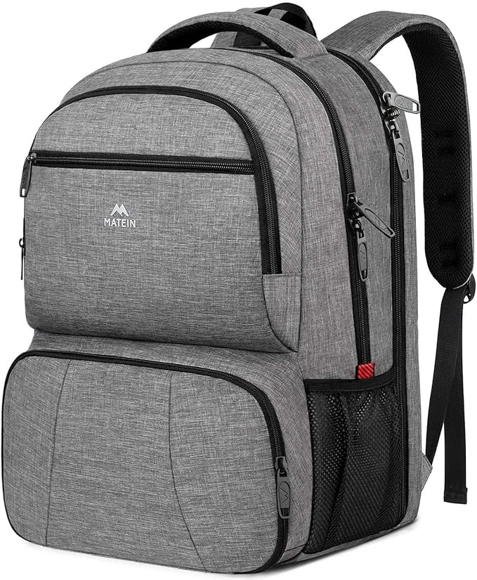 MATEIN Lunch Backpack, 17 inch Insulated Cooler Backpack with for Women Men, Water Resistant College Lunch Box Backpack with Laptop Compartment for Work Picnic Travel Beach, Gifts
