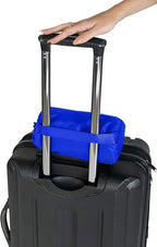 BlueHills Premium Soft Ultra Compact Travel Blanket Value Pack Set of 2 - Airplane Traveling Essentials Flight Blanket in a Portable Car Plane Travel Gift - Black and Royal Blue
