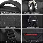 Volher 17 Inch Laptop Backpack, Business Anti Theft Slim Durable Laptops Backpack, Water Resistant College Computer Bag Gifts for Men & Women Fits 15.6 Inch Notebook-Black
