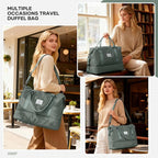 Travel Duffel Bag, Sports Tote Gym Bag, Shoulder Weekender Overnight Bag for Women