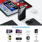 Portable Charger with Wall Plug 10000mAh Power Bank for iPhone 27W Portable Charger with Built in Cable Portable Phone Charger for iPhone 17/16/15, Samsung Android, Black