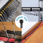 Zip Ties 18 inch (500 Pack), Black, 60lb Tensile Strength, UV Resistant Cable Ties for indoor and outdoor Use, by Tantti Supply