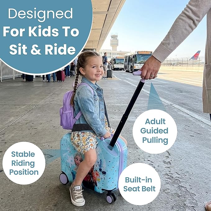 Bioworld Frozen Elsa and Anna Ride-On Luggage For Kids & Toddlers