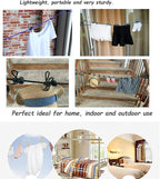 11ft Blue Windproof Clothesline with 12 Clips, Adjustable for Home, Travel & Outdoor Use