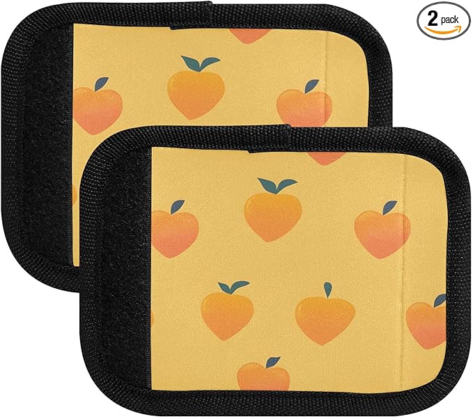 Heart Mango Luggage Handle Wrap for Suitcase Luggage Tags Handle Covers Identifiers Soft Decorations Travel Accessories 2 Pack