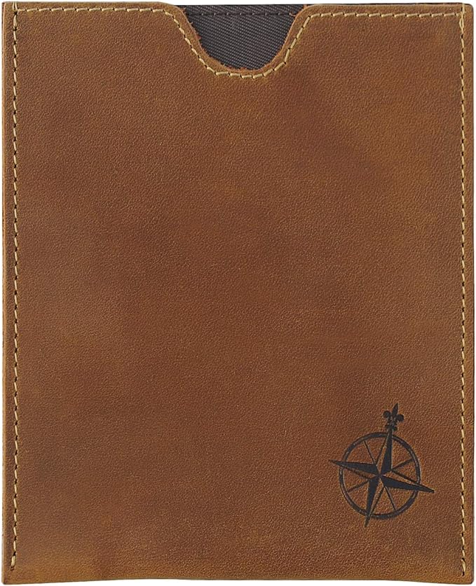 WANDERINGS Leather Passport Holder – Travel - Handmade Genuine Leather Wallet with Passport Pocket and Card Slots - RFID Blocking for Security Against Data Theft