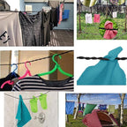 Braided Elastic Cord Travel Clothesline Travel Bungee Cord Laundry Clothesline (with 2 Strong Suction Cups) - Secures to Wall or Tile with Extra Large Suction Cups | Secures to Tree or on a Pole