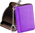 FurArt Zipper Wallet Women, RFID Blocking Credit Card Wallet, Business Card Holder, Compact Size KeyChain Wallet