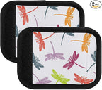 2 PC Luggage Handle Wrap Luggage Handle Covers Tags for Suitcase Bags Travel Luggage Handle Identifier Gripper Dragonfly Colorful