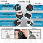 Sodurue Travel Cushion Airplane Seat,Airplane Seat Cushion for Long Flights,Press Type Air Inflatable Wheelchair Seat Cushion for Car,Office,Stadium,Ergonomic Comfort Support,Heavy Duty (36 Air Bag)