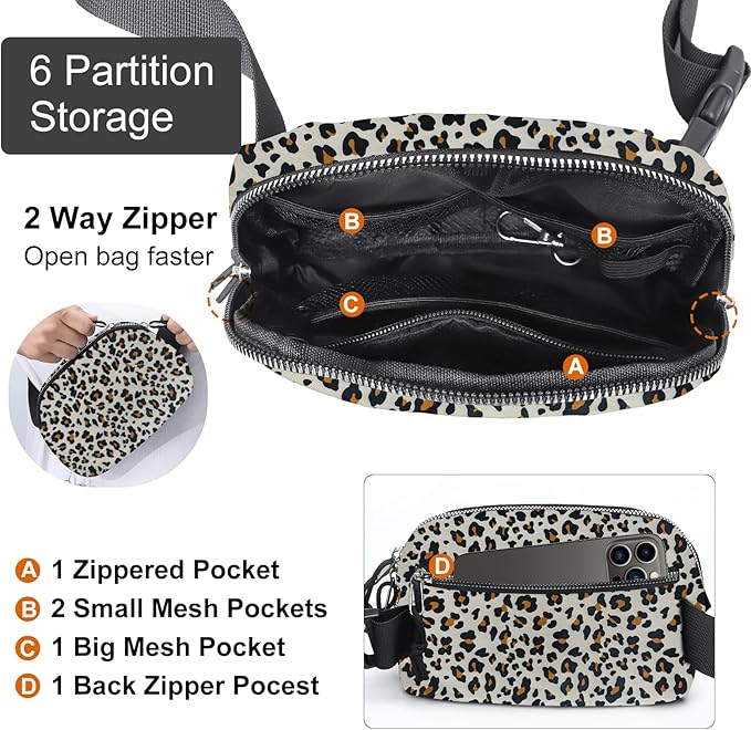 Mini Belt Bag for Women, RFID Small Fanny Pack, Womens Fashion Waist Packs with Extender Strap, Crossbody Bum Bags