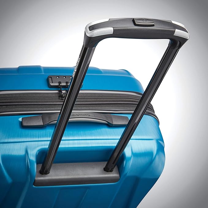 Samsonite Centric 2 Hardside Expandable Luggage with Spinner Wheels, Caribbean Blue, Checked-Medium 24-Inch